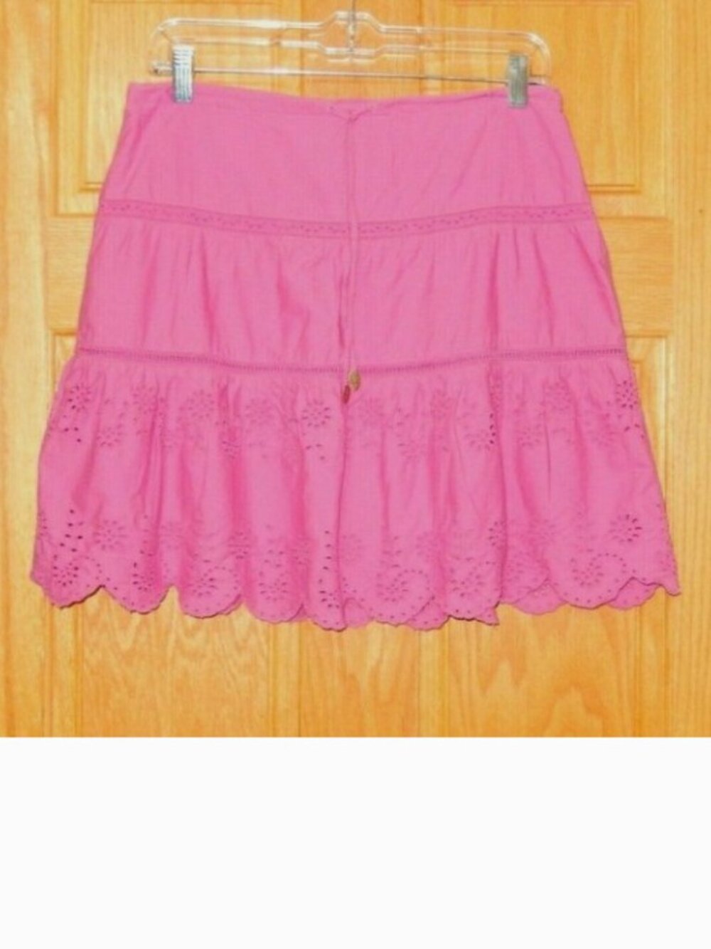 American Eagle Skirt Eyelet Flower Lined Skirt Pink Size 4
